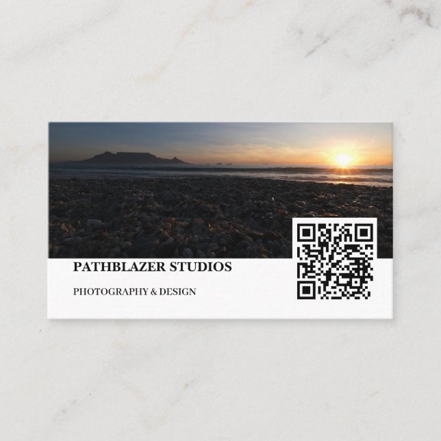 Blouberg Beach Bord Mountain Sunset Visitkort (Framsida)