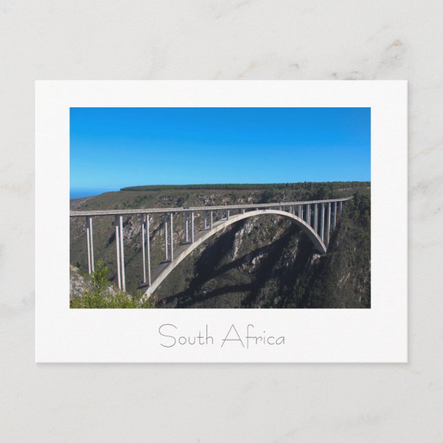 Bloukrans Bridge Tsitsikamma South Afrika Postcard Vykort (Framsida)