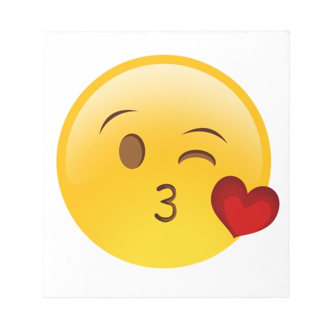 Blow a kiss emoji-dekal anteckningsblock (Framsida)
