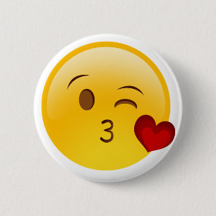 Blow a kiss emoji-dekal knapp
