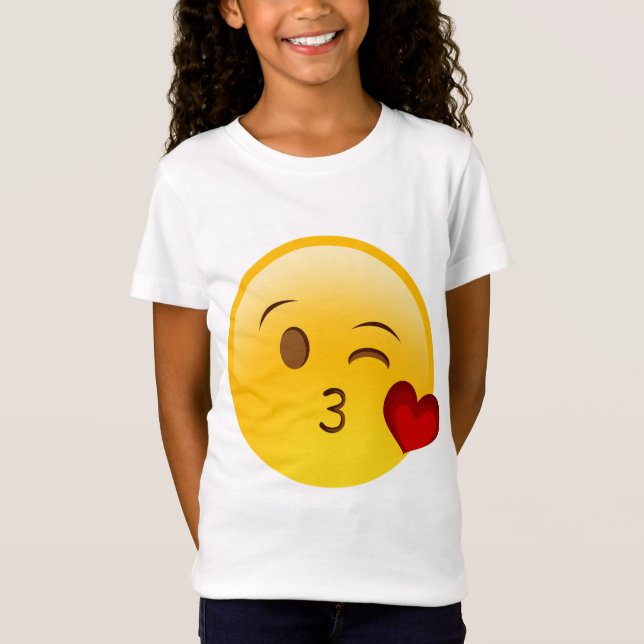 Blow a kiss emoji-dekal tee (Framsida)