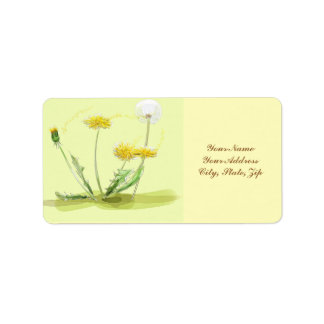 Blow Away Dandelion Adressetikett