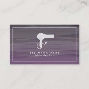 Blow Dry Pub Cosmetolog Lila Ombre Visitkort