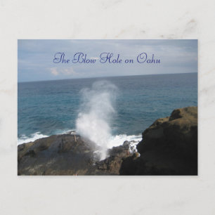 Blow Hål på Oahu-vykort Vykort