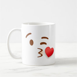 Blow Kiss Emoji Kaffemugg