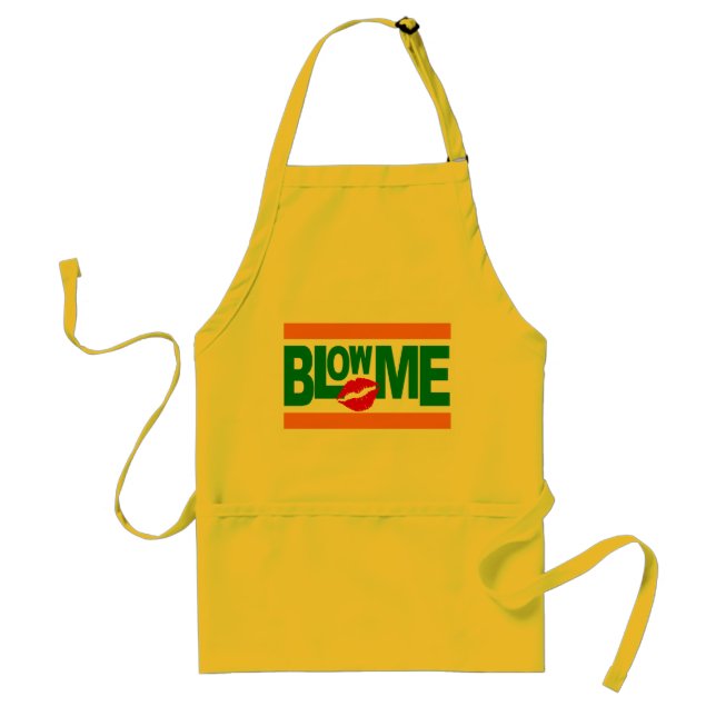Blow Me apron - välj stil & färg Förkläde (Framsidan)