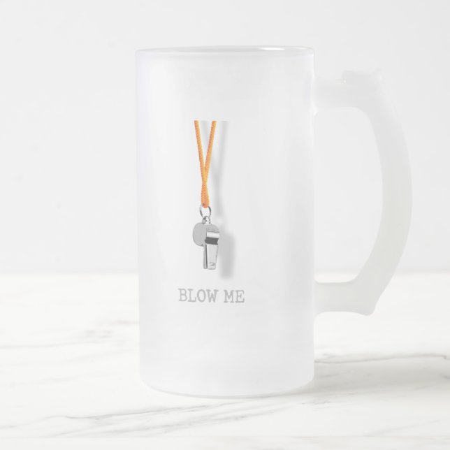 Blow Me Frosted Glass Beer Mugg (Höger)