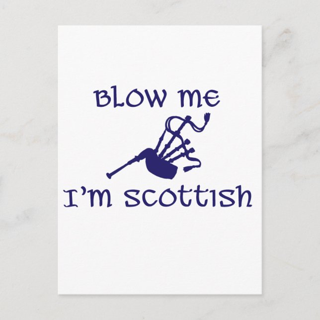 Blow me jag är Scottish Vykort (Framsida)