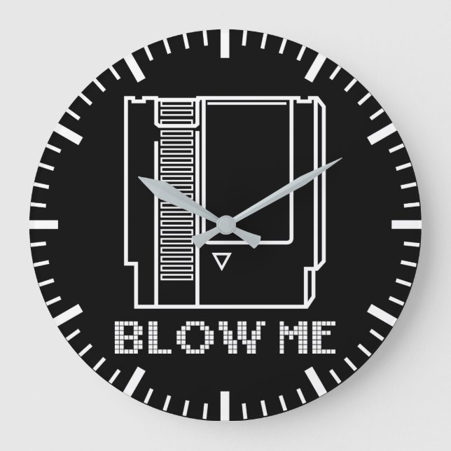Blow Me - Videospelpatron - Lustigt spel Stor Klocka (Framsida)