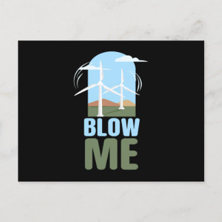 Blow Me Wind Power Wind Energy Vykort