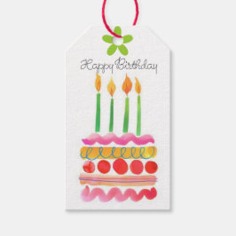 Blow out from the Birthday Candles Gift Märkres Presentetikett