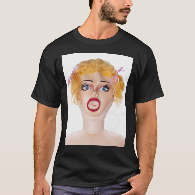Blow Up Doll Ansikte Vuxen Blowup Classic T-Shirt (Framsida)