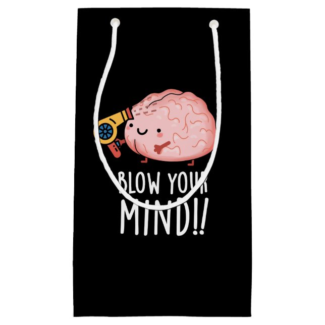 Blow your Mind Funny Brain Pun Mörk BG (Framsidan)