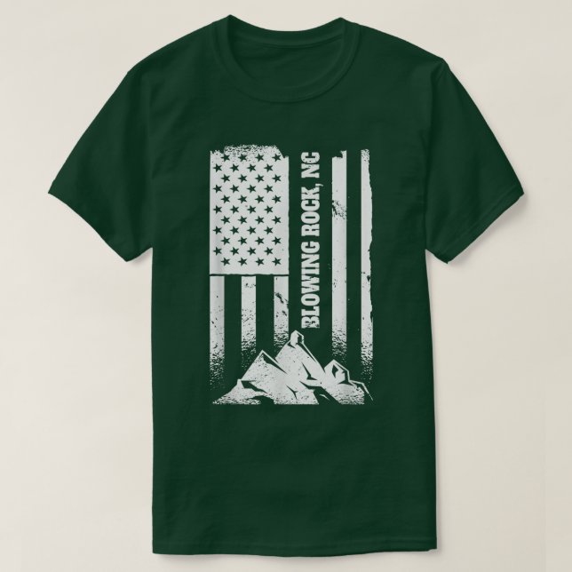 Blowing Rock NC North Carolina American Patriotic  T Shirt (Design framsida)