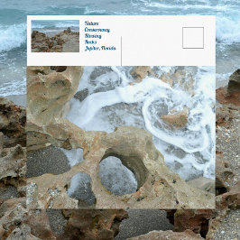 Blowing Rocks Jupiter Florida Fotografisk Vykort