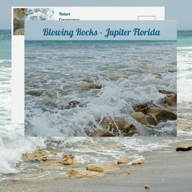 Blowing Rocks Jupiter Florida Vykort (Skapare uppladdad)