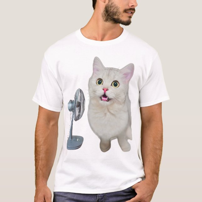 Blown Away Cat-titude T Shirt (Framsida)