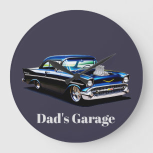 Blown Classic Car Muscle Street Rod Stor Klocka