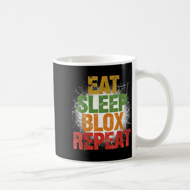 Blox Gaming _ Eat Sleep Blox Repeat _ Kids Gaming  Kaffemugg (Höger)