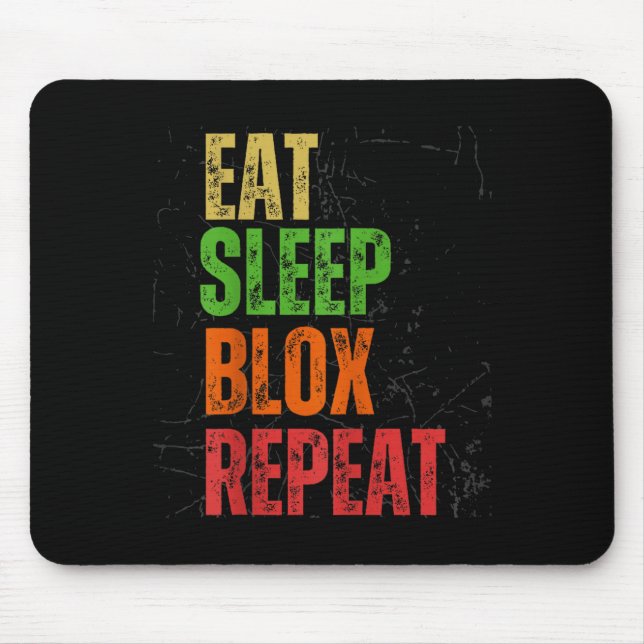 Blox Gaming Tee, Eat Sleep Blox Repeat, Kids Gamin Musmatta (Framsidan)