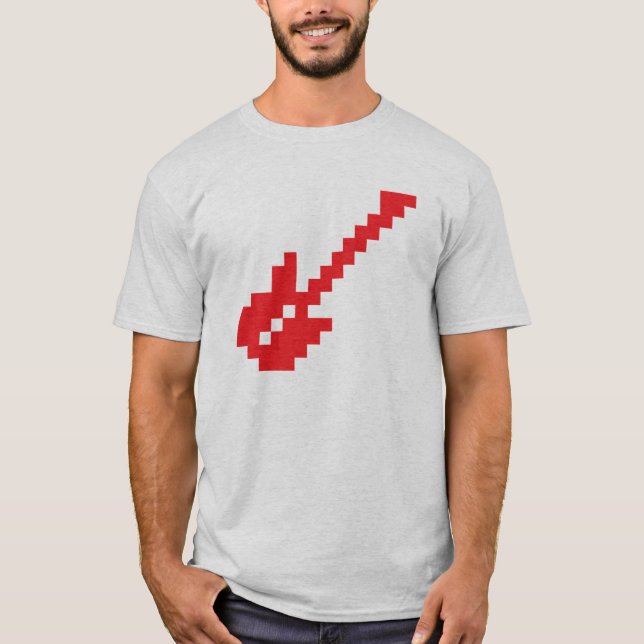 Bloxels Guitar T Shirt (Framsida)