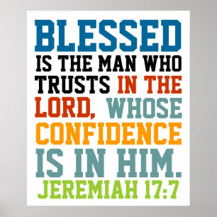 Blsed är den bibelbibelviske versen Jeremiah 17:7 Poster