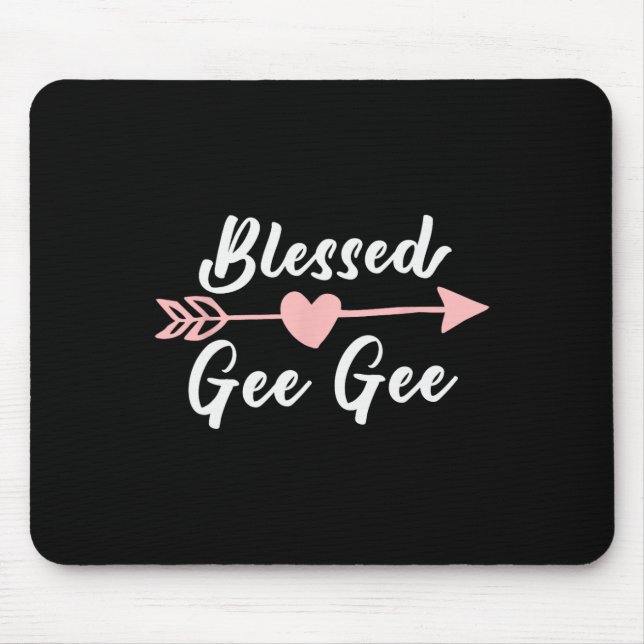 Blsed Gee-gee Arrow Heart Kärlek Cute Funny Geegee Musmatta (Framsidan)