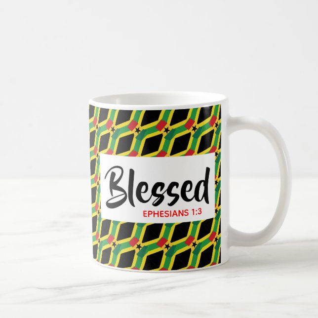 Blsed GHANA JAMAICA Kaffemugg (Höger)