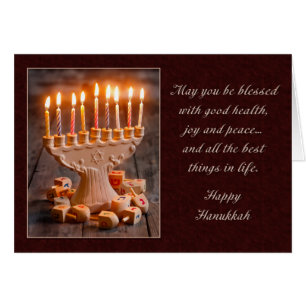 Blsed Menorah Hälsningskort
