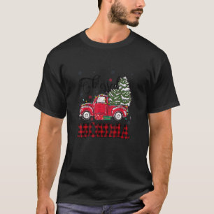 Blsed Momma Red Play Lastbil Träd Ljus Christma T Shirt