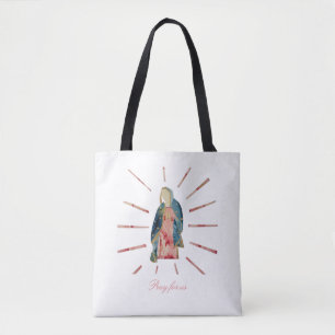 Blsed Mor Virgin Mary Söt Christian Tygkasse