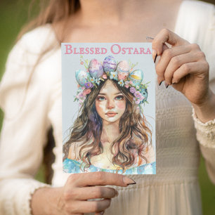Blsed Ostara Eostre Vår Equinox Helgkort