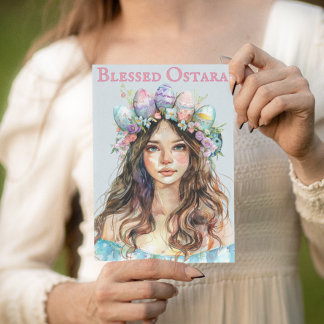 Blsed Ostara Eostre Vår Equinox Helgkort