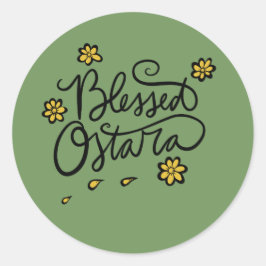 Blsed Ostara Runt Klistermärke