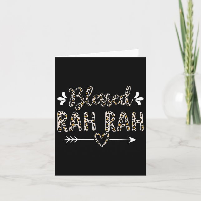 Blsed Rah Rah Grandma Grandmor Cute Leopard M Kort (Framsida)