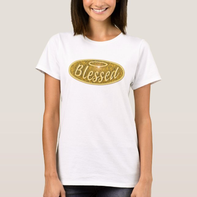 Blsed Shiny Nostalgia Halo Slogan T-Shirt (Framsida)