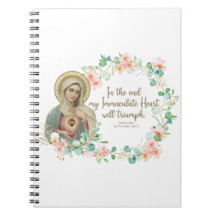 Blsed Virgin Mary Fatima Religiösa Catholical Anteckningsbok
