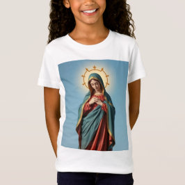 Blsed Virgin Mary Girl's Tee Shirt