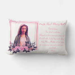 Blsed Virgin Mary-Hail Mary Lumbar Prayer Pillow Lumbarkudde