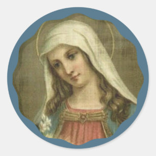 Blsed Virgin Mary Runt Klistermärke
