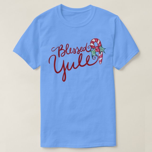 Blsed Yule Candy cane T-Shirt54 T Shirt (Design framsida)