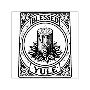 Blsed Yule Pagan Yuletide Helgdag Självfärgande Stämpel