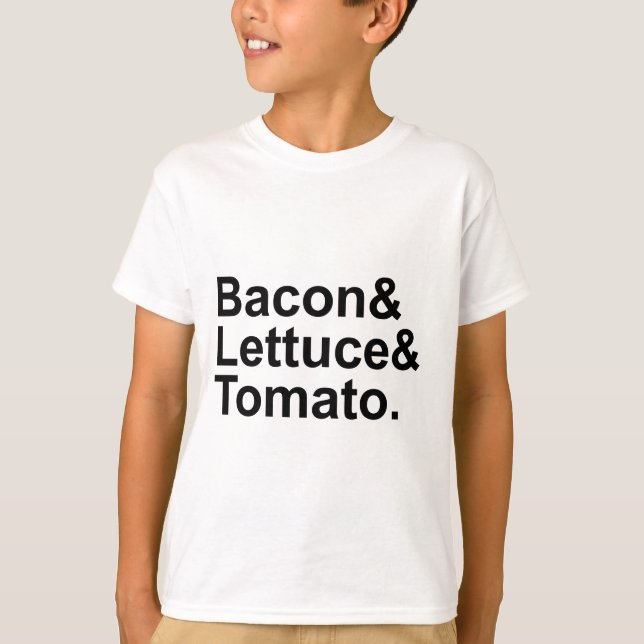 BLT Bacon Lettuce Tomato List String T Shirt (Framsida)