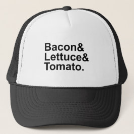 BLT Bacon Lettuce Tomato List String Truckerkeps