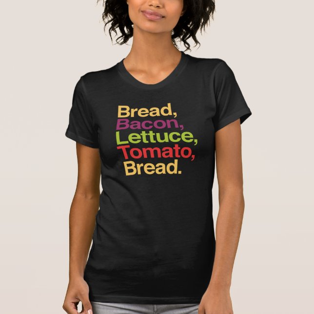 BLT-bröd, bacon, grönsallat, tomat, brödT-tröja Tee (Framsida)