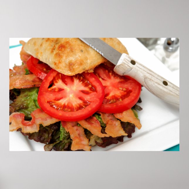 BLT på en Ciabatta Roll Poster (Framsidan)