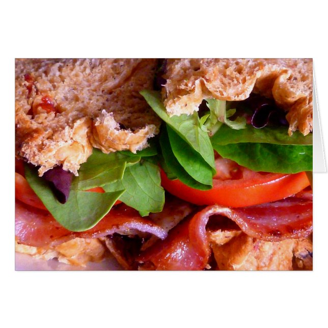 BLT Sandwich Hälsningskort (Framsidan Horizontal)