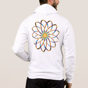 Blu-blomma i abstrakt t shirt