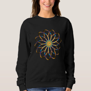 Blu-blomma i abstrakt t shirt