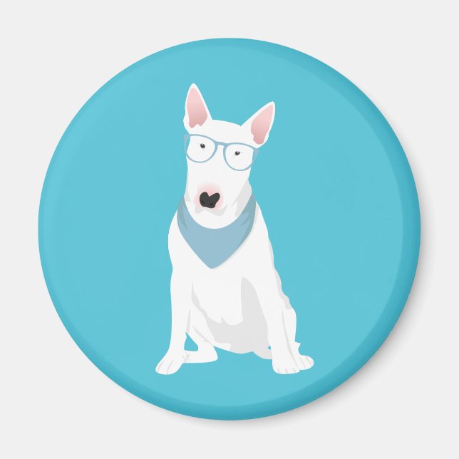 Blu Bull Terrier Magnet (Framsidan)